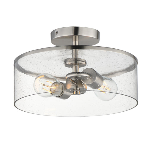 Livingston Two Light Semi-Flush Mount Satin Nickel