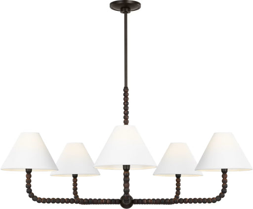 Visual Comfort Studio - SCCHCCH112AIBAWWL - Five Light Chandelier - Fiona - Aged Iron