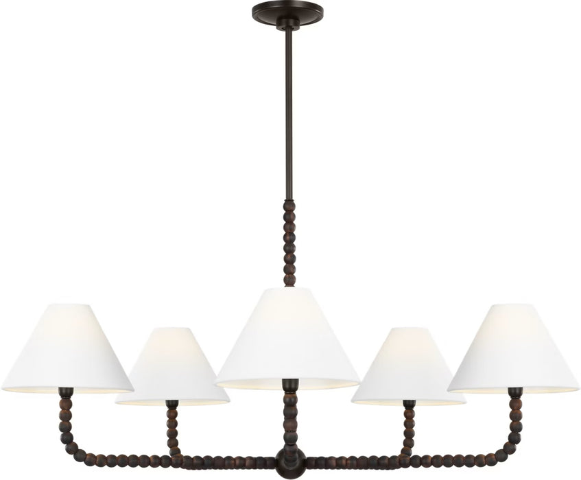 Visual Comfort Studio - SCCHCCH112AIBAWWL - Five Light Chandelier - Fiona - Aged Iron