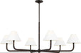 Visual Comfort Studio - SCCHCCH113AIBAWWL - Six Light Chandelier - Fiona - Aged Iron