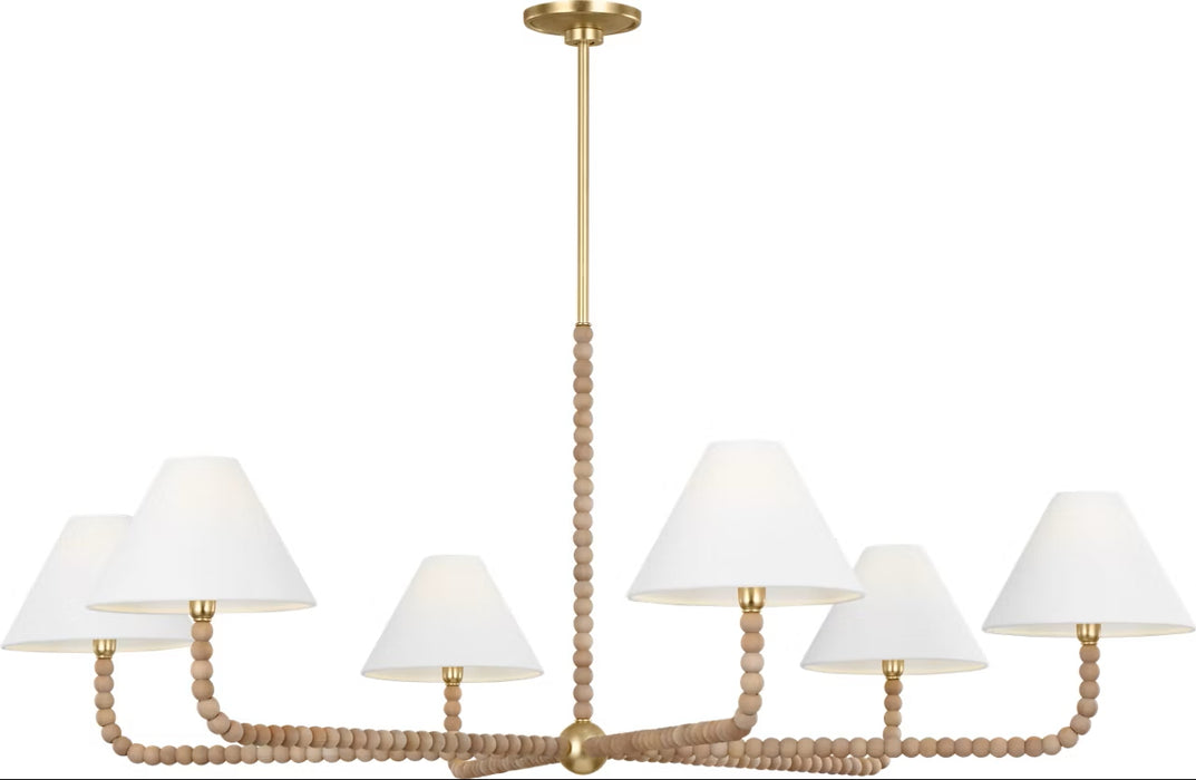 Visual Comfort Studio - SCCHCCH113GDNAWWL - Six Light Chandelier - Fiona - Gild