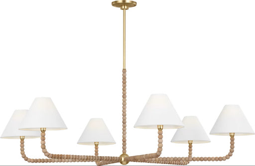 Fiona Six Light Chandelier Gild