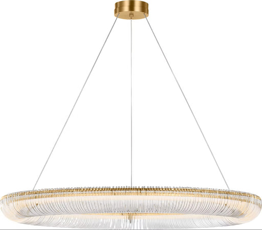 Pierce LED Chandelier Burnished Brass