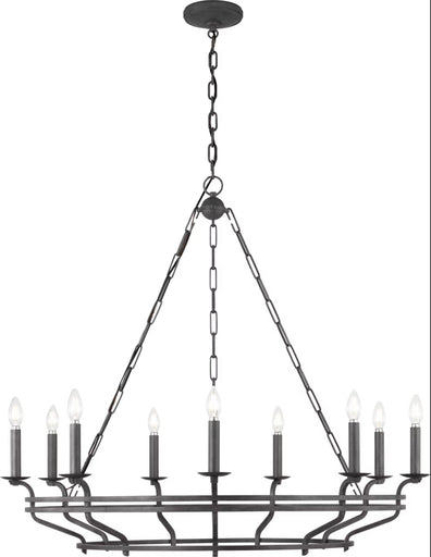 Brighton Nine Light Chandelier Italian Rust