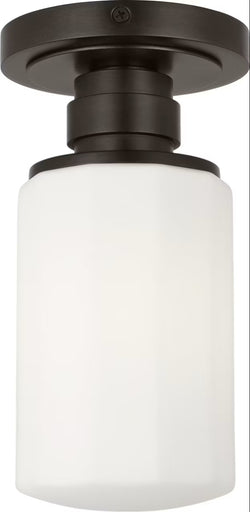 Fairfax One Light Flush Mount Aged Iron