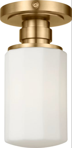 Fairfax One Light Flush Mount Estate Brass