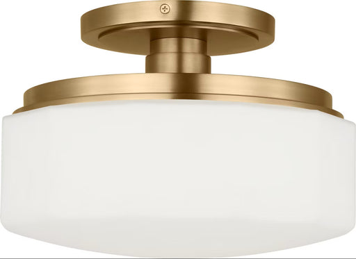 Fairfax One Light Flush Mount Estate Brass