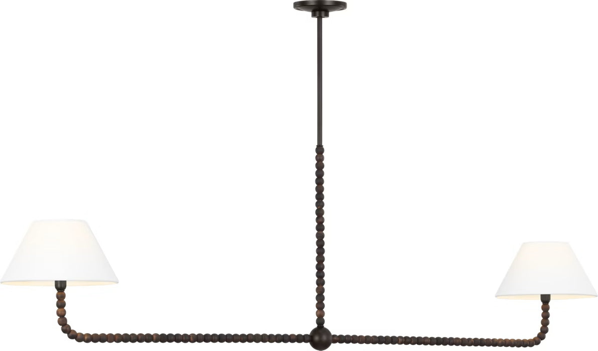 Visual Comfort Studio - SCCHCLS114AIBAWWL - Two Light Linear Chandelier - Fiona - Aged Iron