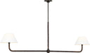 Visual Comfort Studio - SCCHCLS114AIBAWWL - Two Light Linear Chandelier - Fiona - Aged Iron