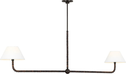 Fiona Two Light Linear Chandelier Aged Iron