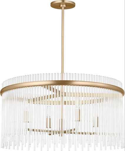 Finley Four Light Chandelier Satin Brass