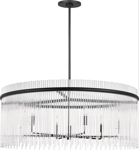 Finley Six Light Chandelier Midnight Black