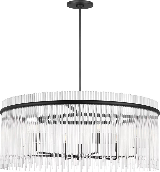 Visual Comfort Studio - SCDJCH143MBKCAR - Six Light Chandelier - Finley - Midnight Black