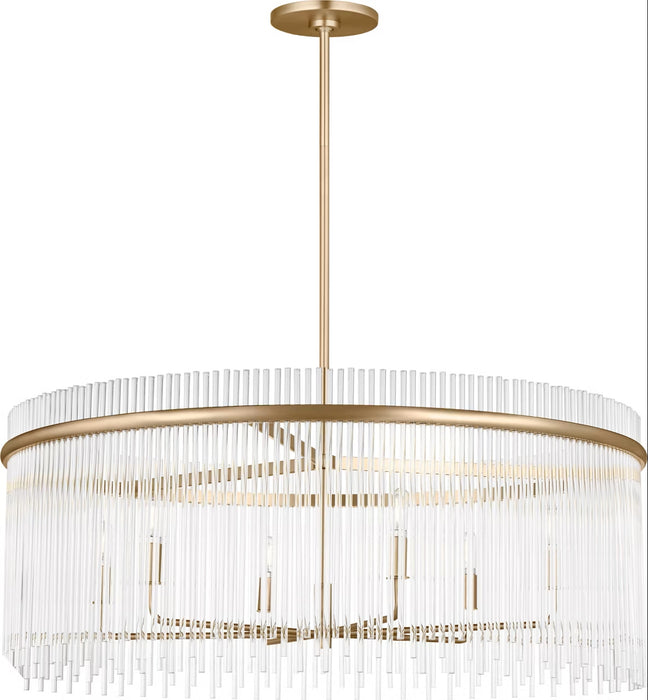 Visual Comfort Studio - SCDJCH143SBCAR - Six Light Chandelier - Finley - Satin Brass