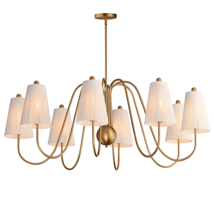 Maxim - 12868NAB - Eight Light Chandelier - Valette - Natural Aged Brass