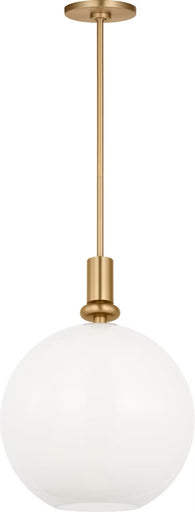 Malcolm One Light Pendant Satin Brass