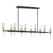 Maxim - 16119CLBKAB - Ten Light Linear Pendant - Flambeau - Black / Antique Brass