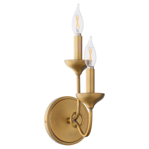 Livingston Two Light Wall Mount Brushed Brass