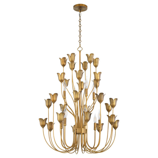 Lillet Ten Light Chandeiler Brushed Brass