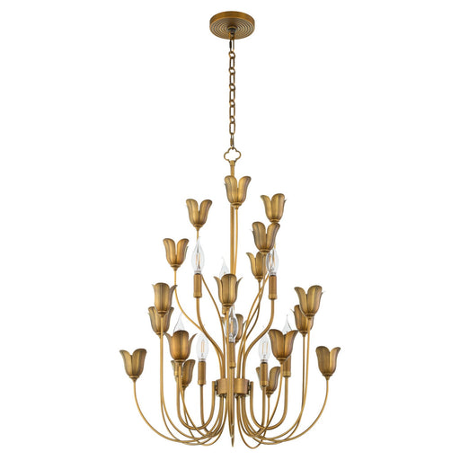 Lillet Eight Light Chandeiler Brushed Brass