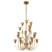 Quorum - 608-8-47 - Eight Light Chandeiler - Lillet - Brushed Brass