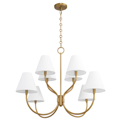 Sophia Eight Light Chandelier Brushed Brass