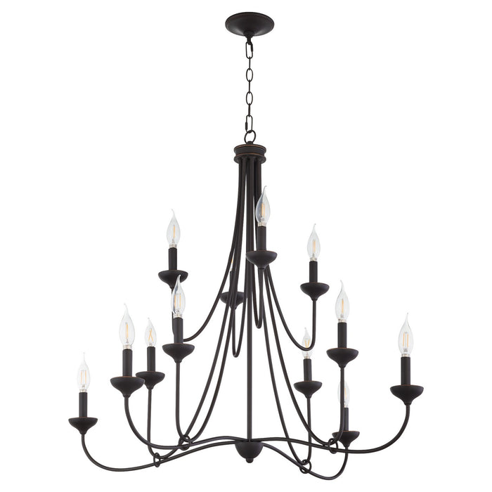 Quorum - 655-12-36 - 12 Light Chandelier - Livingston - Bronze