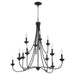 Quorum - 655-12-36 - 12 Light Chandelier - Livingston - Bronze