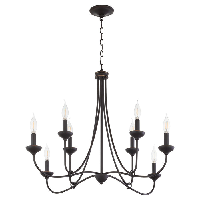 Quorum - 655-8-36 - Eight Light Chandelier - Livingston - Bronze