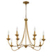 Quorum - 655-8-47 - Eight Light Chandelier - Livingston - Brushed Brass