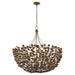 Quorum - 8204-8-46 - Eight Light Pendant - Privet - Natural Brass