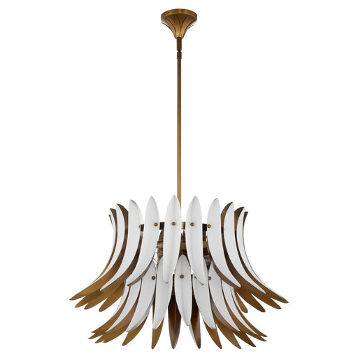 Aldridge Three Light Pendant Brushed Brass|Studio White