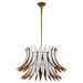 Quorum - 825-3-4708 - Three Light Pendant - Aldridge - Brushed Brass|Studio White
