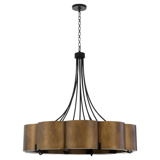 Sumner Five Light Pendant Natural Brass|Matte Black