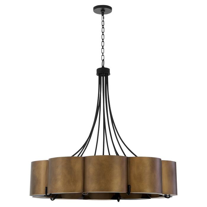 Quorum - 843-5-4659 - Five Light Pendant - Sumner - Natural Brass|Matte Black