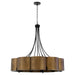 Quorum - 843-5-4659 - Five Light Pendant - Sumner - Natural Brass|Matte Black