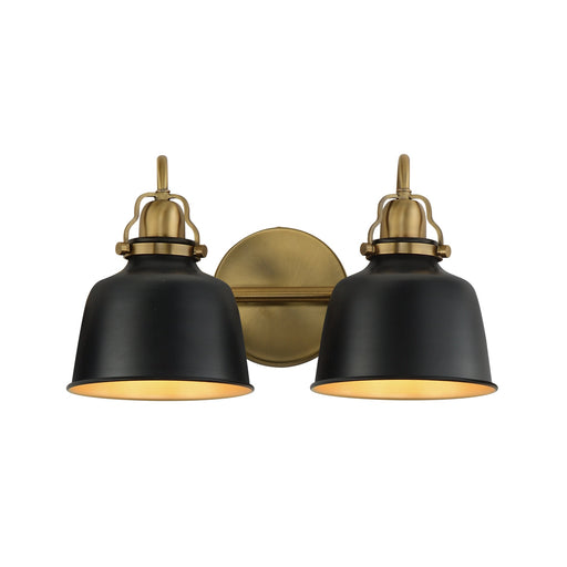Maxim - 21422BKNAB - Two Light Wall Sconce - Hollis - Natural Aged Brass