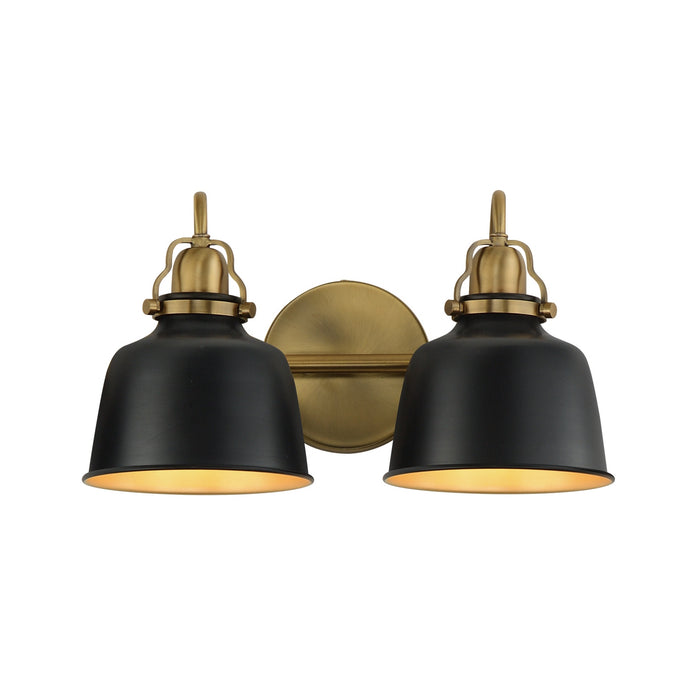 Maxim - 21422BKNAB - Two Light Wall Sconce - Hollis - Natural Aged Brass