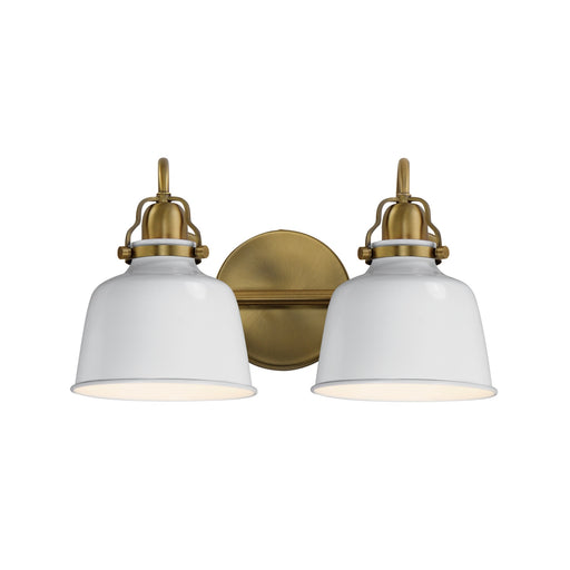 Maxim - 21422GWNAB - Two Light Wall Sconce - Hollis - Natural Aged Brass