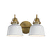 Maxim - 21422GWNAB - Two Light Wall Sconce - Hollis - Natural Aged Brass