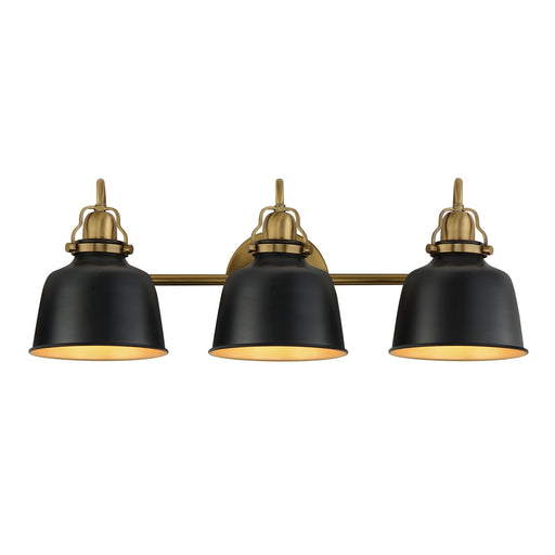 Maxim - 21423BKNAB - Three Light Wall Sconce - Hollis - Natural Aged Brass