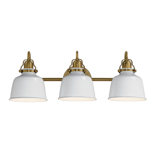Maxim - 21423GWNAB - Three Light Wall Sconce - Hollis - Natural Aged Brass