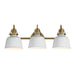 Maxim - 21423GWNAB - Three Light Wall Sconce - Hollis - Natural Aged Brass
