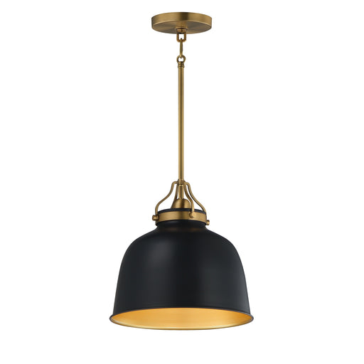 Maxim - 21424BKNAB - One Light Pendant - Hollis - Natural Aged Brass