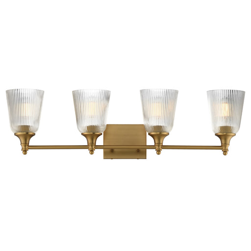 Maxim - 21544CRNAB - Four Light Bath Vanity - Julip - Natural Aged Brass