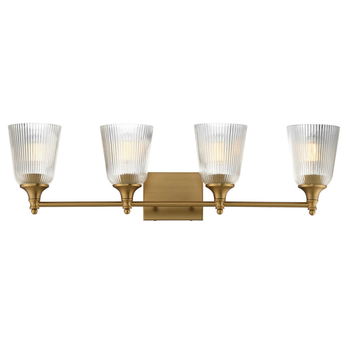 Maxim - 21544CRNAB - Four Light Bath Vanity - Julip - Natural Aged Brass