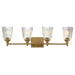 Maxim - 21544CRNAB - Four Light Bath Vanity - Julip - Natural Aged Brass