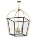Maxim - 22526BKNAB - Six Light Pendant - McCadden - Black / Natural Aged Brass