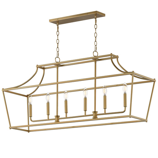 Maxim - 25317NAB - Six Light Linear Pendant - Clifton - Natural Aged Brass