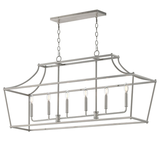 Maxim - 25317SN - Six Light Linear Pendant - Clifton - Satin Nickel